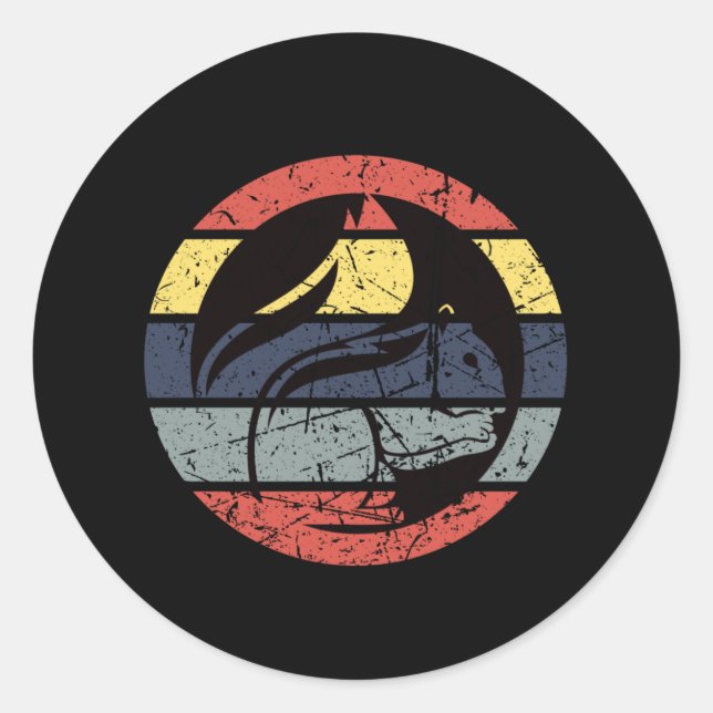 Squirrel Retro Classic Round Sticker (Front)