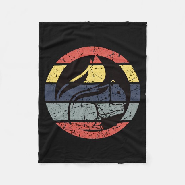 Squirrel Retro  Fleece Blanket (Front)