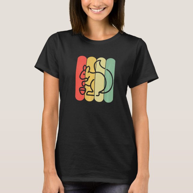 Squirrel Retro vintage for squirrel T-Shirt (Front)
