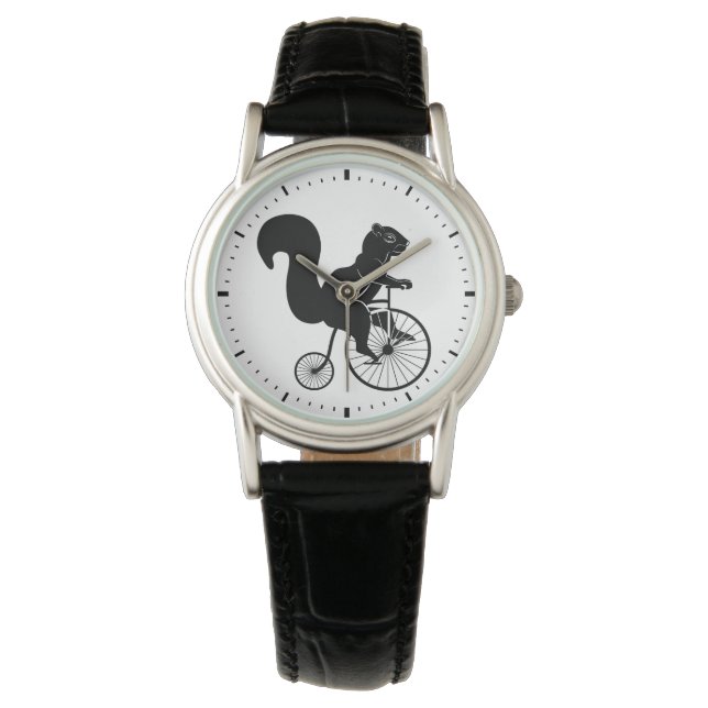 Squirrel Riding Penny Farthing Bike Watch (Front)