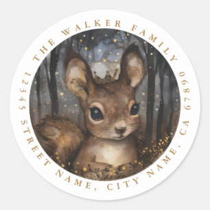Squirrel Round Stickers