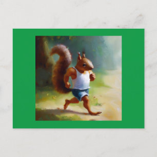 Squirrel Running Postcard