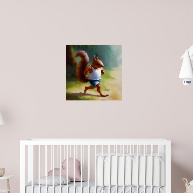 Squirrel Running Poster (Nursery 2)