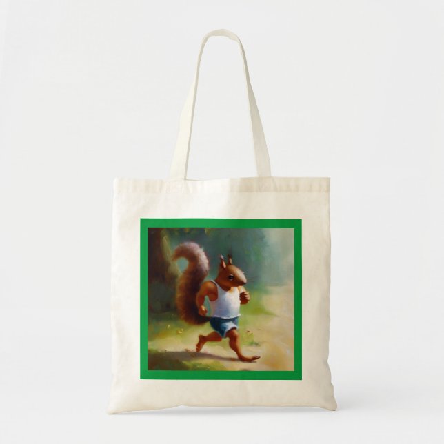 Squirrel Running Tote Bag (Front)