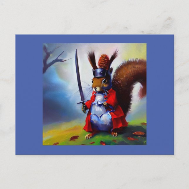 Squirrel Samurai Postcard (Front)