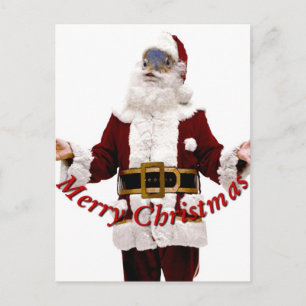 Squirrel Santa-Merry Christmas_ Holiday Postcard