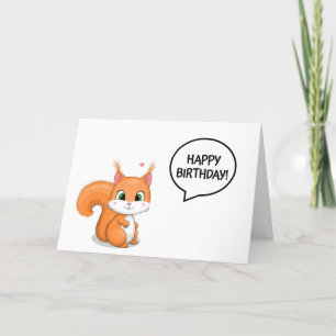 SQUIRREL SAYS SAVE SOME NUTS FOR HIM CARD