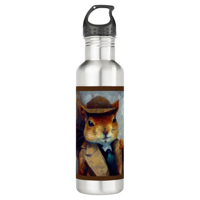 Squirrel Sherlock Holmes 710 Ml Water Bottle (Front)