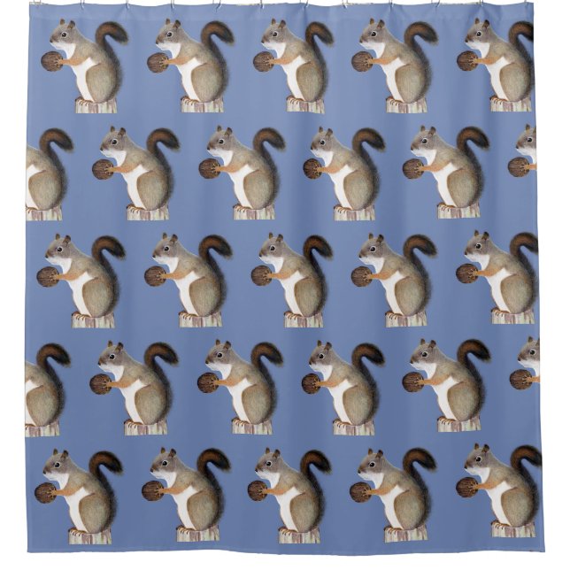 Squirrel Shower Curtain (Front)