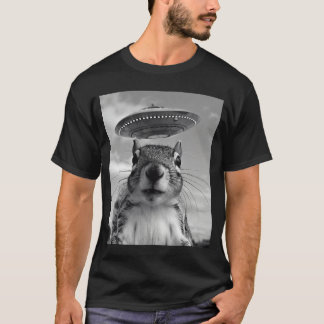 Squirrel Sie With Alien UFO Funny Squirrel Gifts F T-Shirt