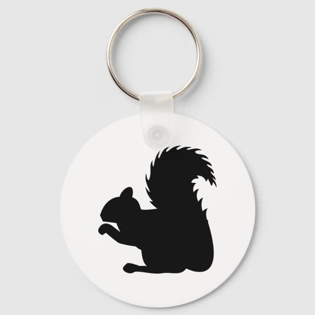 Squirrel Silhouette Key Ring (Front)