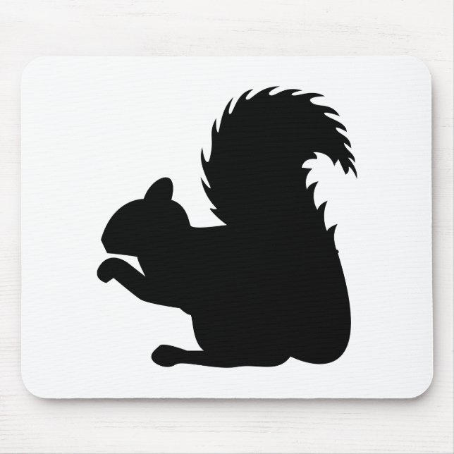 Squirrel Silhouette Mouse Pad (Front)