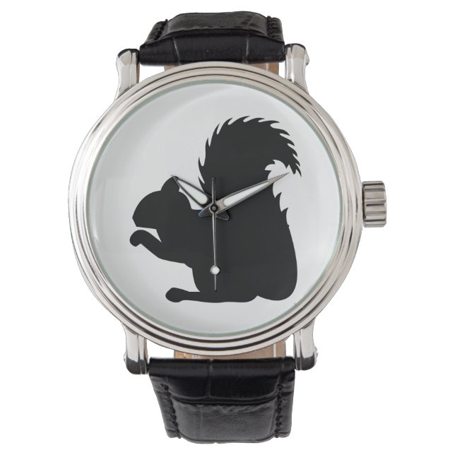 Squirrel Silhouette Watch (Front)