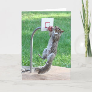 Squirrel Slam Dunk Card