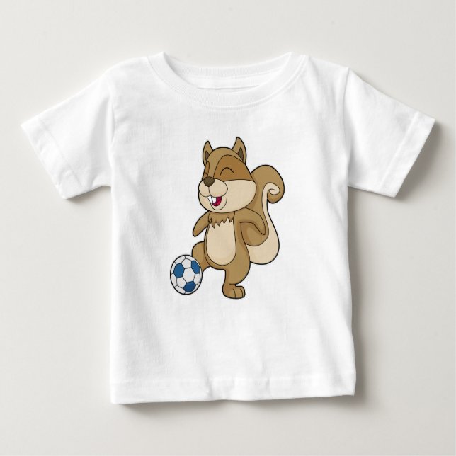 Squirrel Soccer player Soccer Baby T-Shirt (Front)