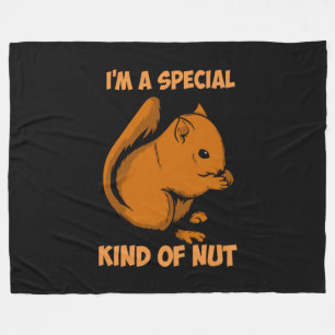 Squirrel - Special Kind Of Nut Fleece Blanket