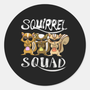 Squirrel Squad Pet Chipmunk Fan Team Classic Round Sticker