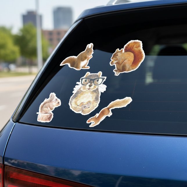 Squirrel Sticker Collection (Because one squirrel is never enough.)
