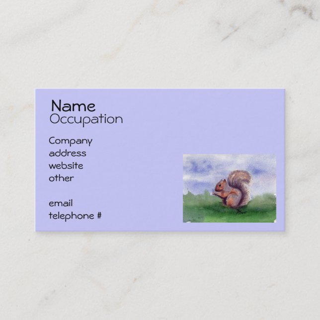 Squirrel Study Business Card (Front)