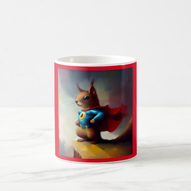 Squirrel Superhero Coffee Mug (Center)
