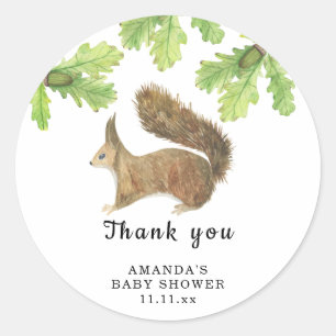 Squirrel - thank you classic round sticker