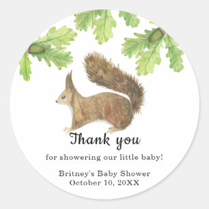 Squirrel - thank you classic round sticker