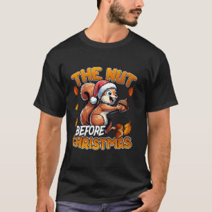 Squirrel The Nut Gifts Christmas Santa Hat Funny L T-Shirt