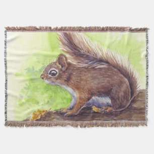 Squirrel Throw Blanket