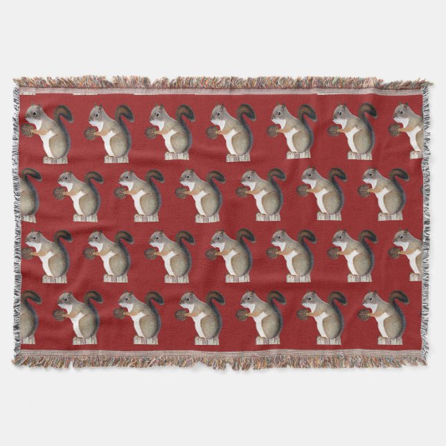 Squirrel Throw Blanket (Front)