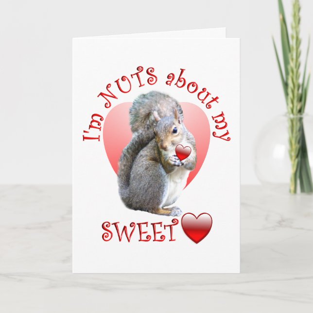 Squirrel Valentine Holiday Card (Front)