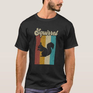 Squirrel Vintage Men Women Kids Boys Girls Retro T-Shirt