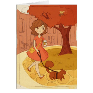 Squirrel Walking in the Fall