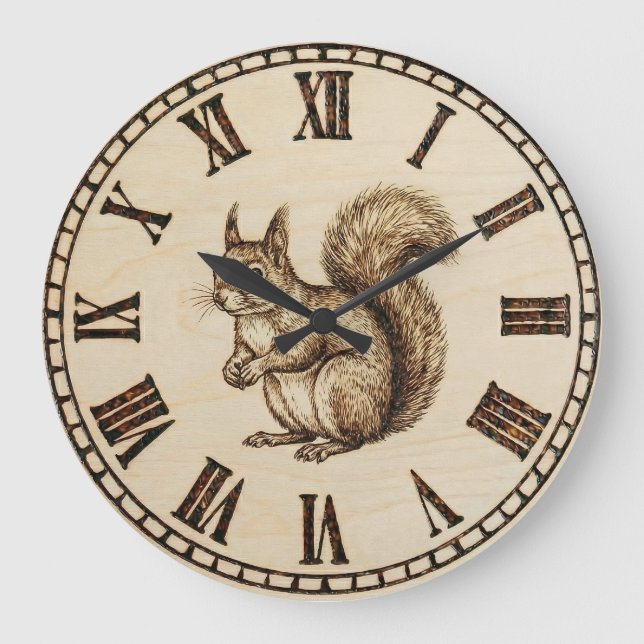 Squirrel Wall Clock (Front)