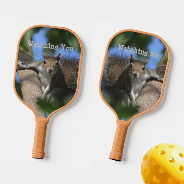 Squirrel Watching You from a Tree Pickleball Paddle (Creator Uploaded)