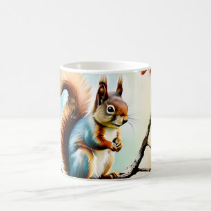 Squirrel Watercolor Nature Coffee Mug