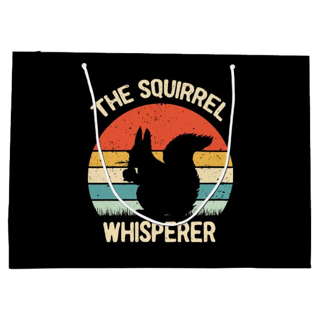 Squirrel Whisperer Squirrels Lovers Gift Large Gift Bag (Back)