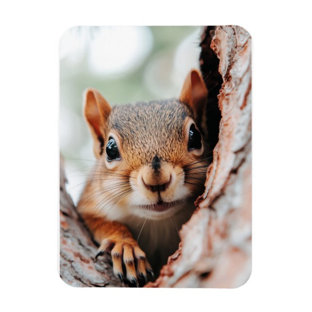 Squirrel Wild Animal Loving Portrait  Magnet (Vertical)