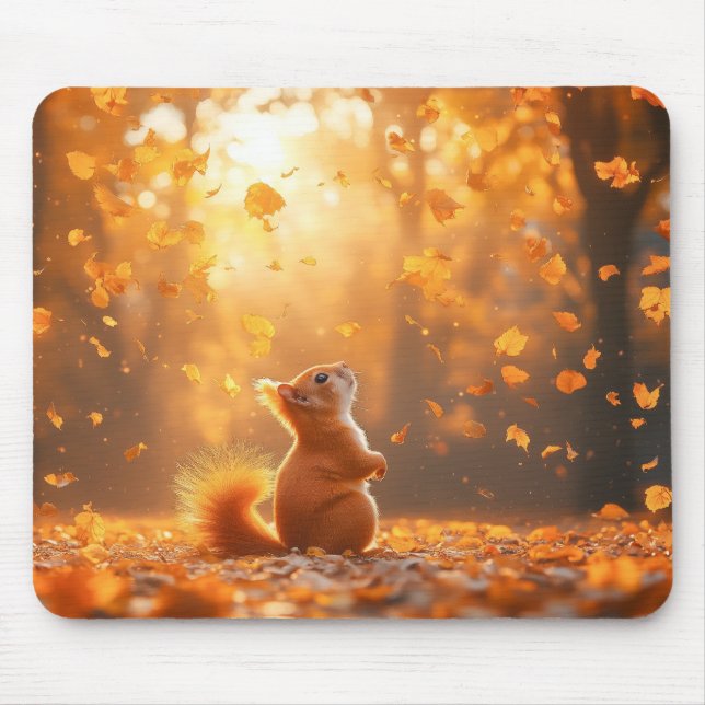 Squirrel Wild Animal Loving Portrait  Mouse Pad (Front)