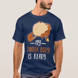 Squirrel Winter Body Fat Pet Chubby Funny Racoon  T-Shirt