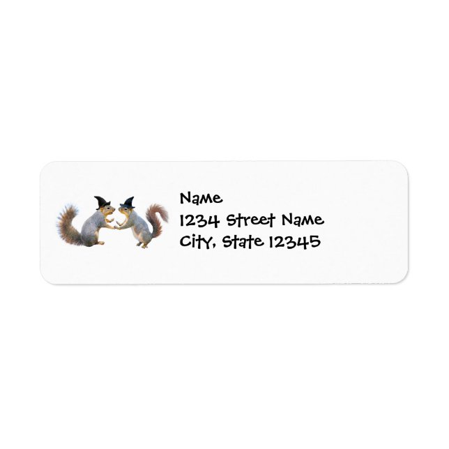 Squirrel Witches Return Address Labels (Front)