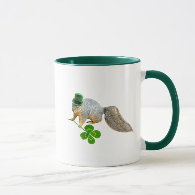 Squirrel with a Four Leaf Clover Mug (Right)