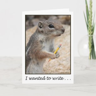 Squirrel With a Pencil Card
