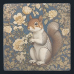 Squirrel With Acacia Flowers William Morris Stone Coaster<br><div class="desc">Squirrel With Acacia Flowers William Morris Stone Coaster, a charming and functional addition to your tabletop decor. This stone coaster features a delightful scene of a squirrel amidst the timeless elegance of William Morris-inspired acacia flowers, capturing the essence of nature in a classic and intricate style. Crafted with attention to...</div>