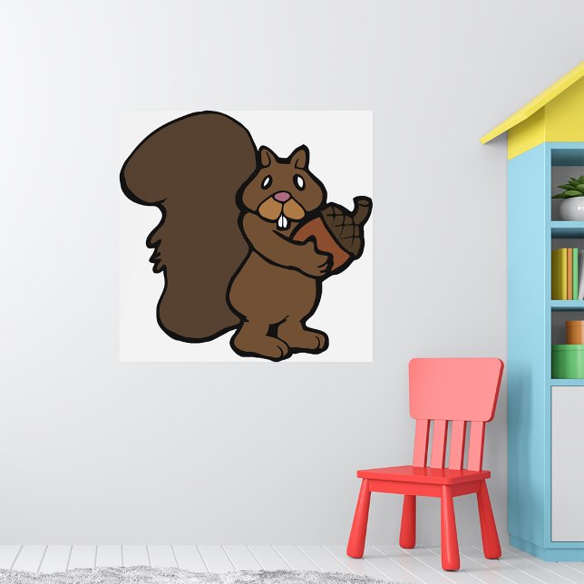 Squirrel with Acorn Cute Woodland Animal Poster (Creator Uploaded)
