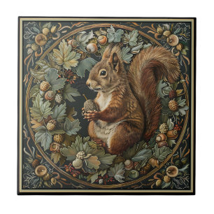 Squirrel With an Acorn Ceramic Tile