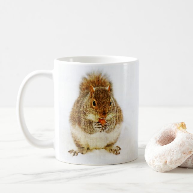 Squirrel with an Acorn Coffee Mug (With Donut)