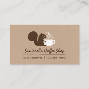 Squirrel with Coffee Business Card