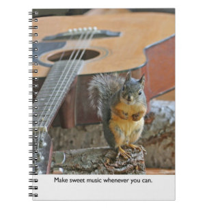 Squirrel with Guitar Notebook