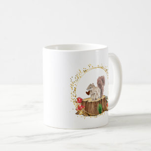 squirrel with heart mug