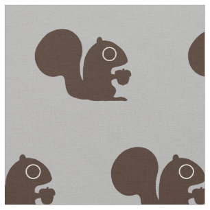 Squirrel with Nut Pattern Fabric